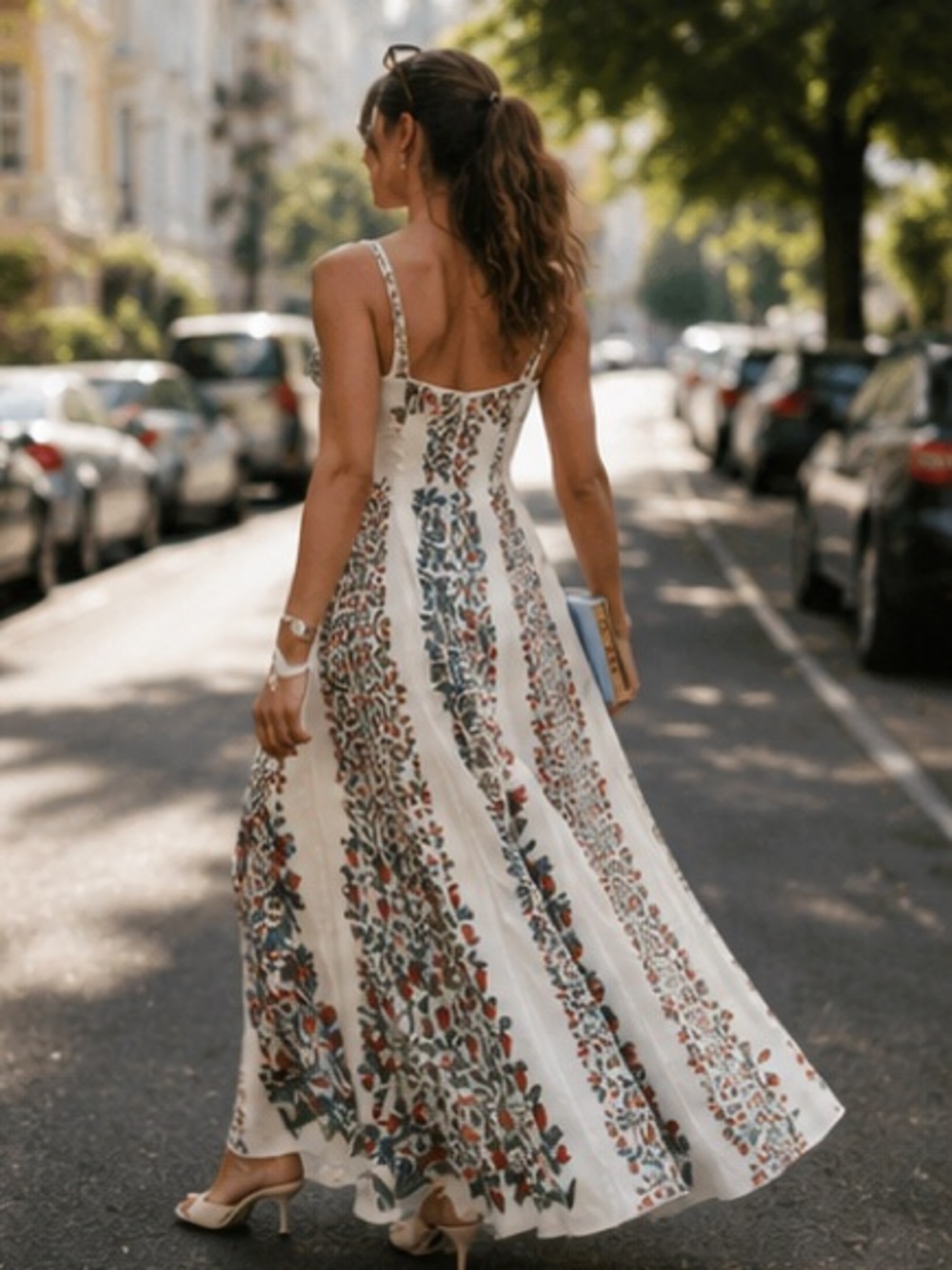 FARM Rio White Floral Panel Maxi Dress - Picture 1 of 16